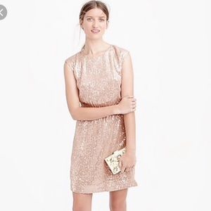NWT JCrew sz 2 blush sequin dress